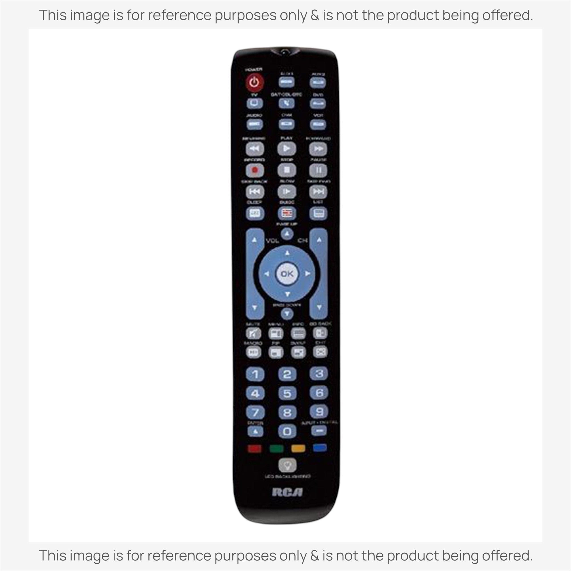 Remplacement pour télécommande universelle 4 appareils RCA RCRN08GR [RRU401]