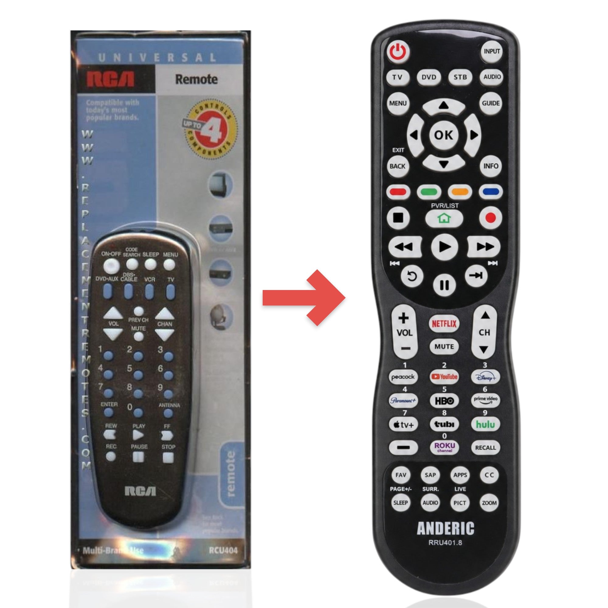 Télécommande universelle RCA RCU404 pour 4 appareils