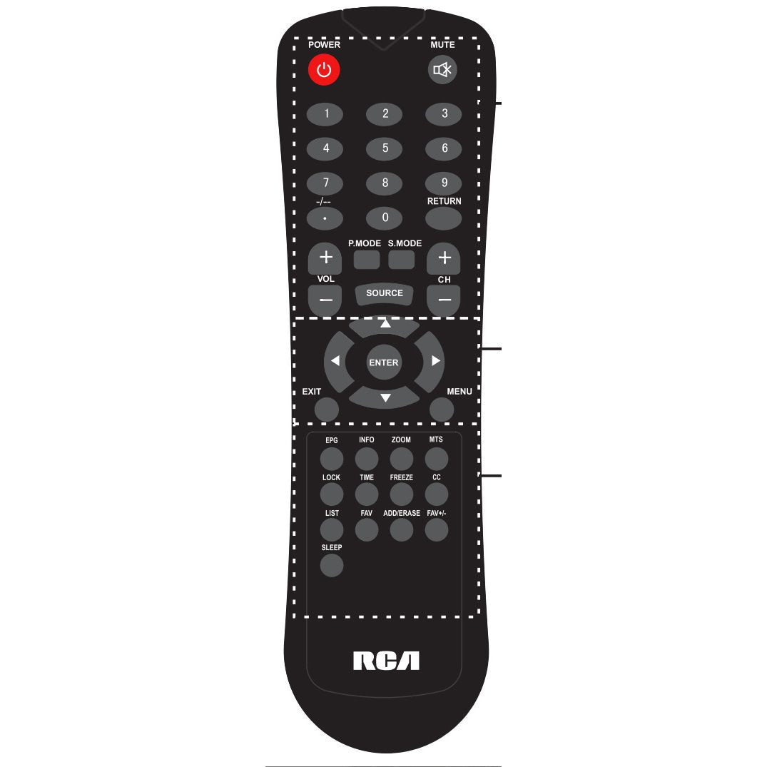 Télécommande TV RCA RLED1930ABrem
