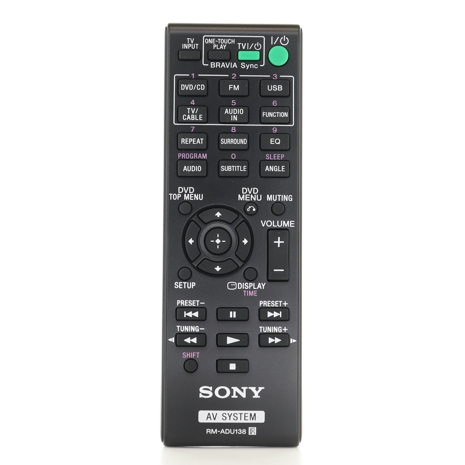 Sony RM-ADU138 DVD Home Audio System Remote Control for DAVTZ140 - 1-489-973-11