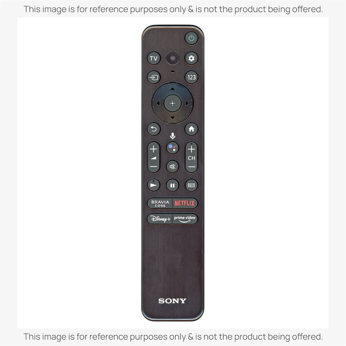 Anderic voice-enabled smart TV remote for Sony Bravia with dedicated app buttons for Netflix and Disney+