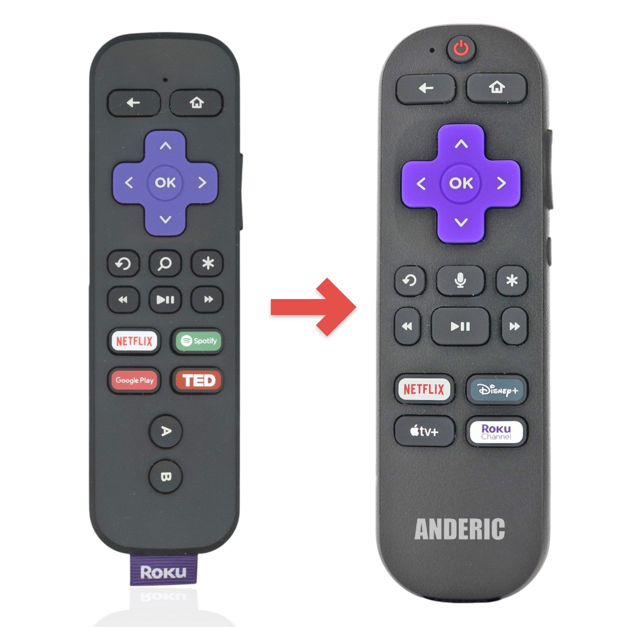 Télécommande de streaming Roku RCGR4 RF pour jeux/voix/casque - 3226000207