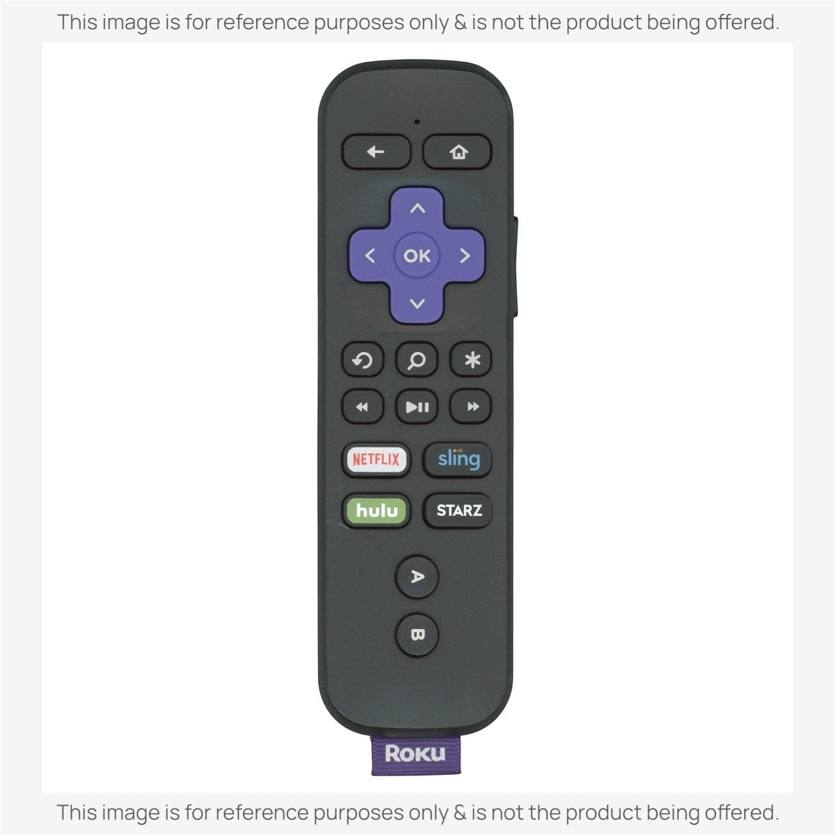 Roku RC-GR4 Télécommande de streaming | RF | Voix | Casque | A/B | Netflix | Sling | Hulu | Starz - 3226000264