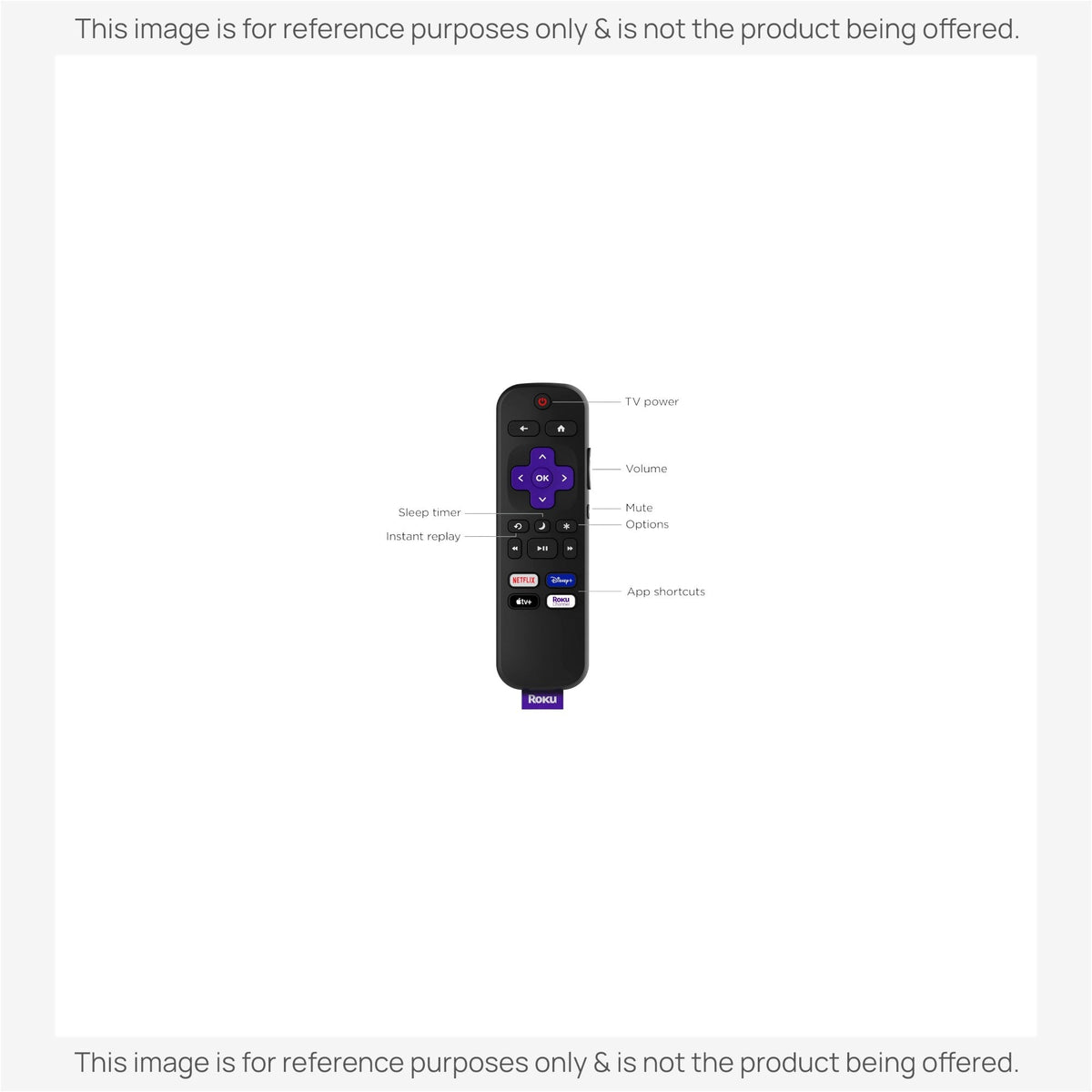 Sustituto de control remoto universal IR Roku RC-C1R para todos los televisores Roku | IR - RCC1R [RRST01]