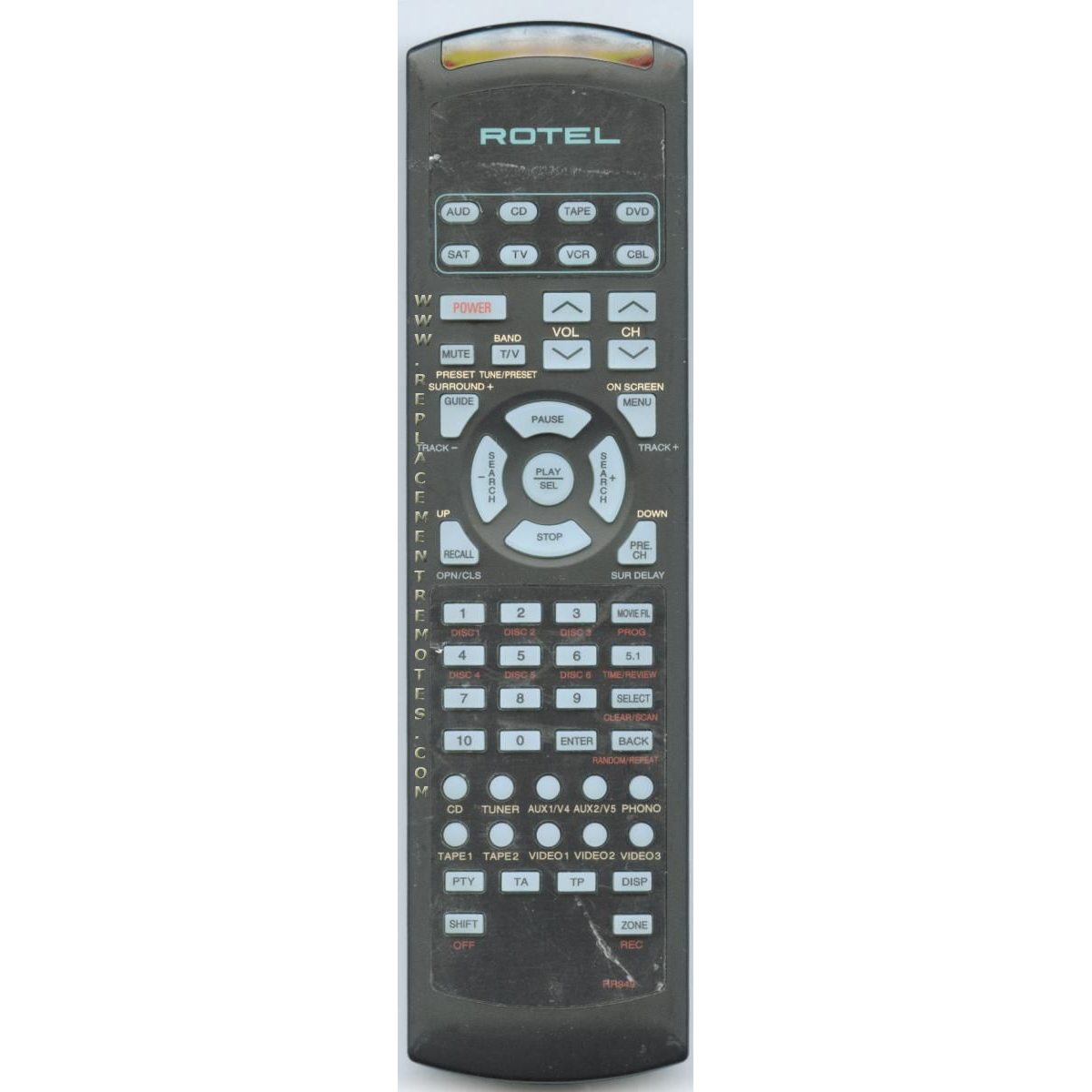 Rotel RR949 Receiver Remote Control
