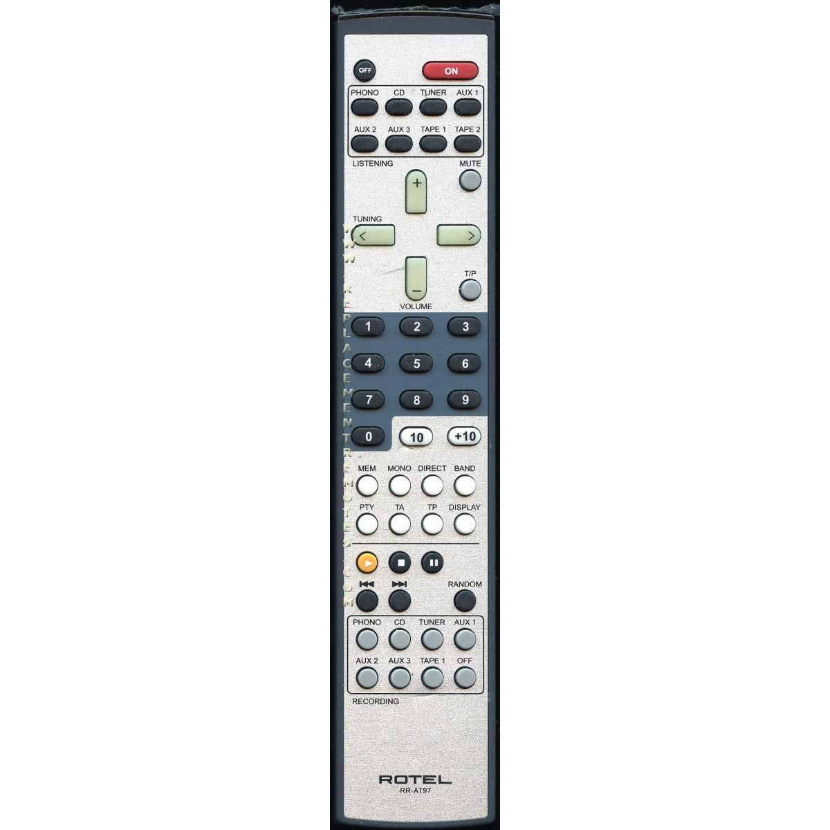 Rotel RRAT97 Audio Remote Control