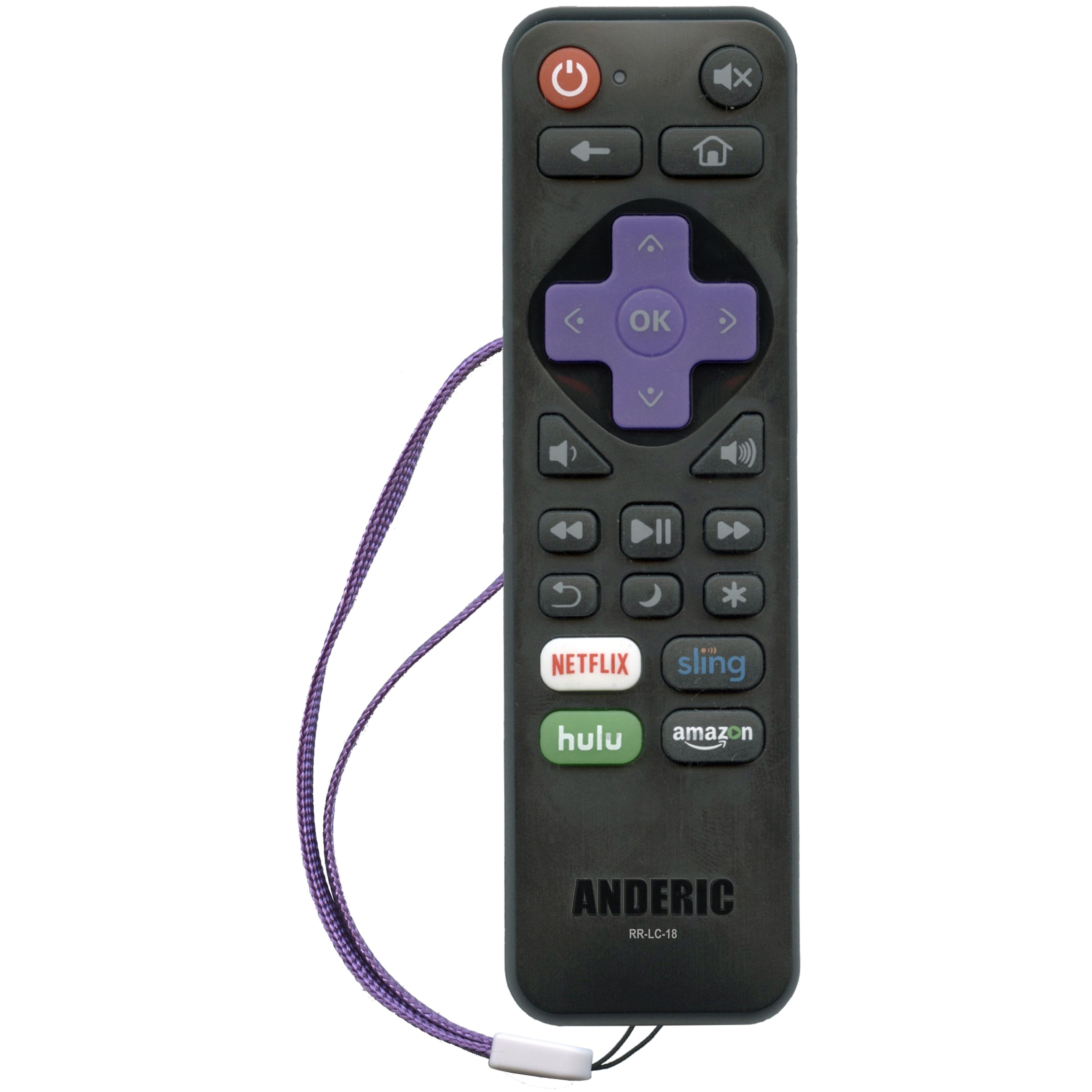 Control remoto Anderic RRLC18 para televisores Sharp/Hisense Roku