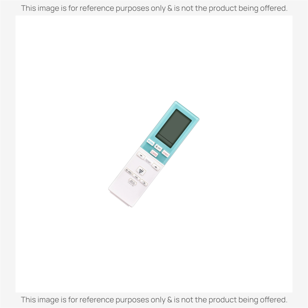 Anderic KTN828 replacement remote control for Sharp air conditioners with a white body and light blue display frame