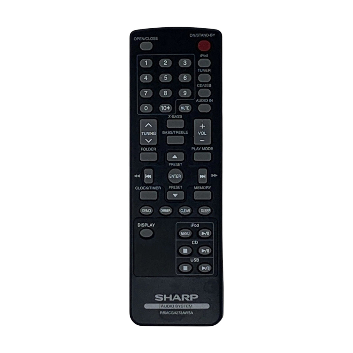 Sharp RRMCGA273AWSA Audio Remote Control