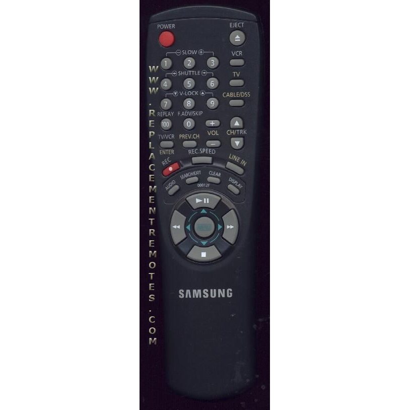 Samsung 0012F VCR Remote Control