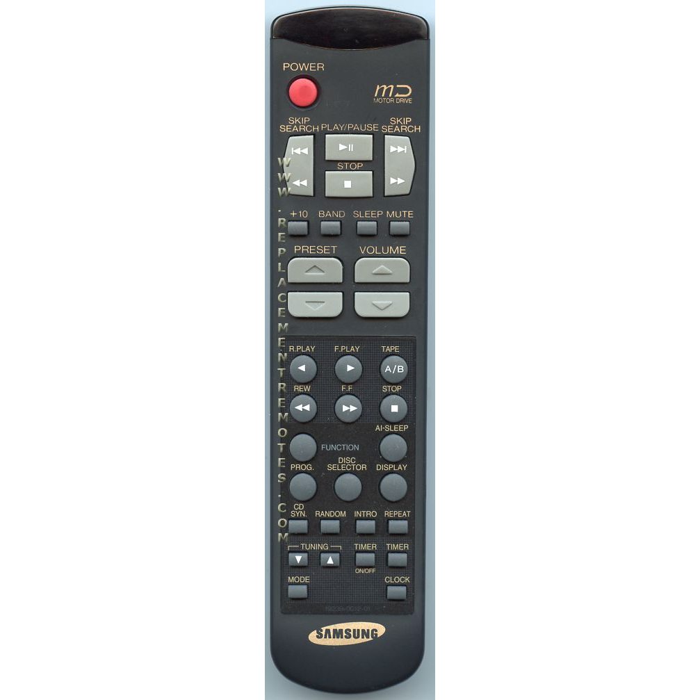 Samsung 19239001201 VCR Remote Control
