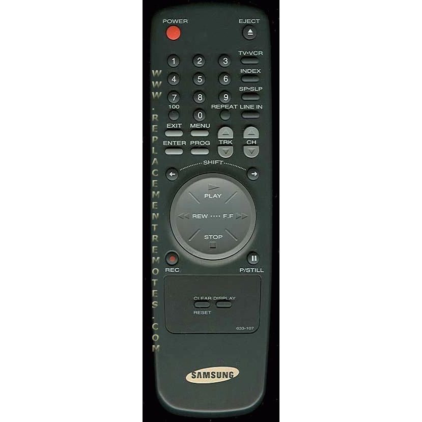 Samsung 633107 VCR Remote Control