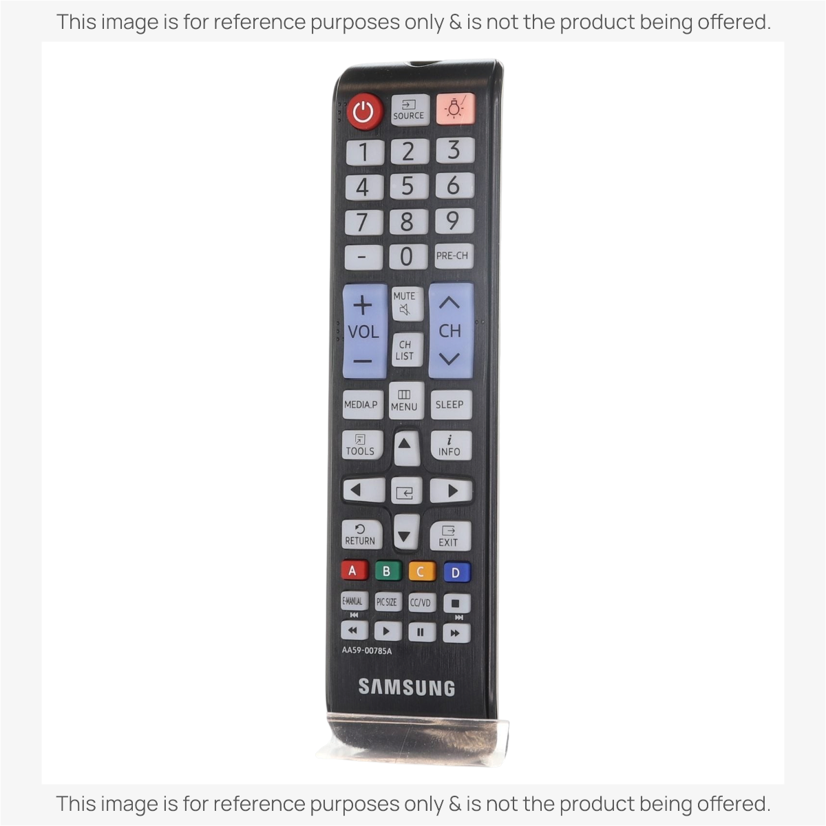 Anderic replacement remote control for 2012 Samsung TVs, featuring a black button layout for essential TV functions.
