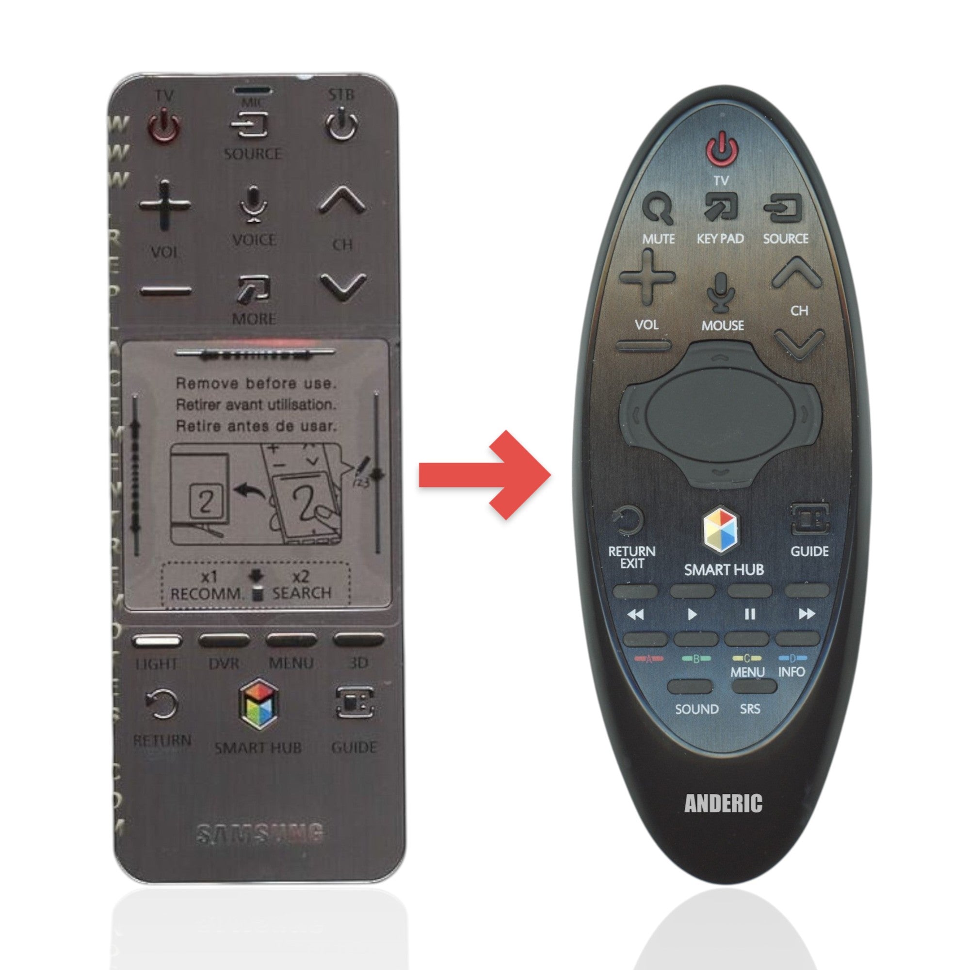 Sustituto para el mando a distancia Samsung AA59-00840A SMART TV - AA5900840A [SR7557, sin voz/panel táctil]