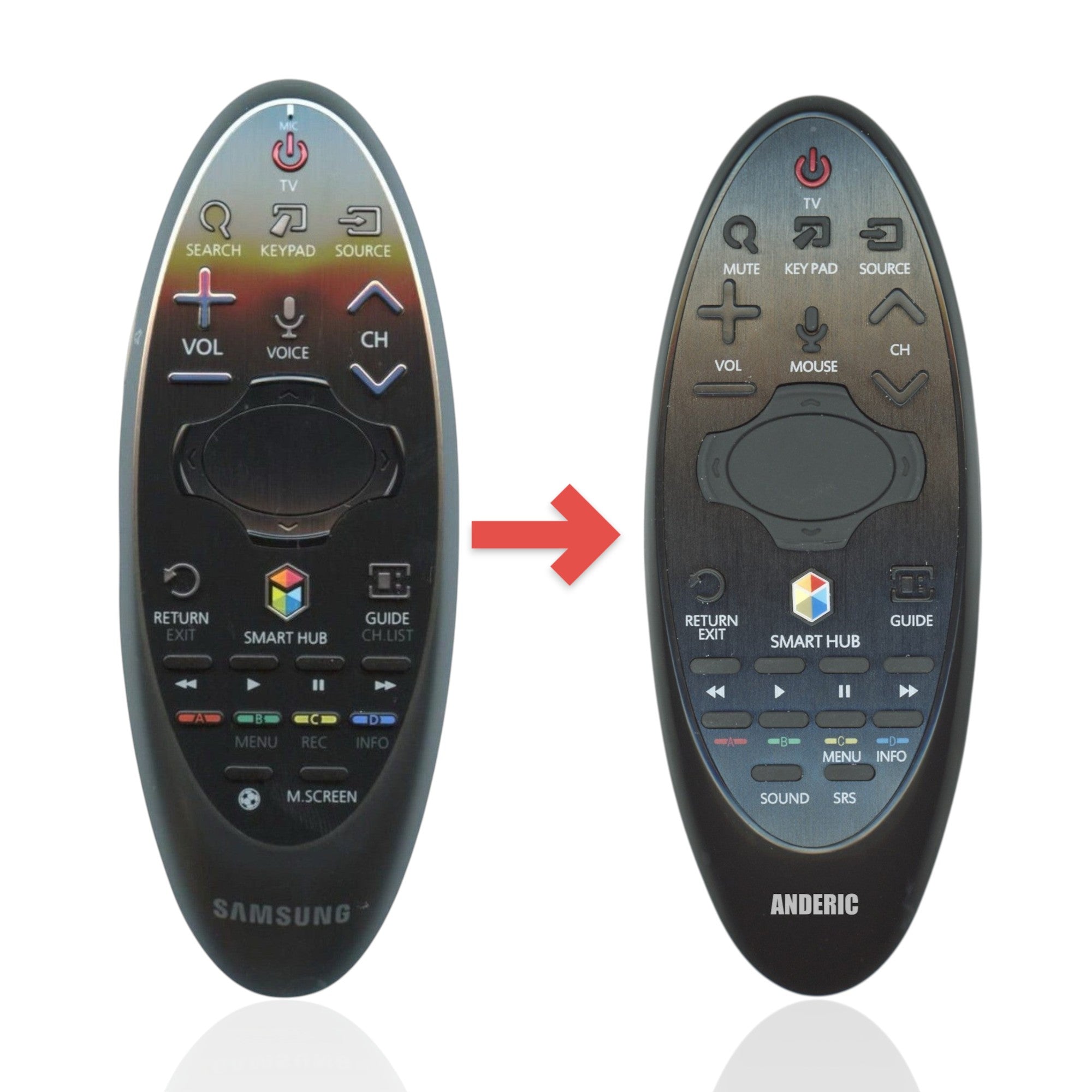 Télécommande de remplacement pour TV Connectée Samsung BN59-01181H avec curseur - BN5901181H [SR7557, Pas de reconnaissance vocale]