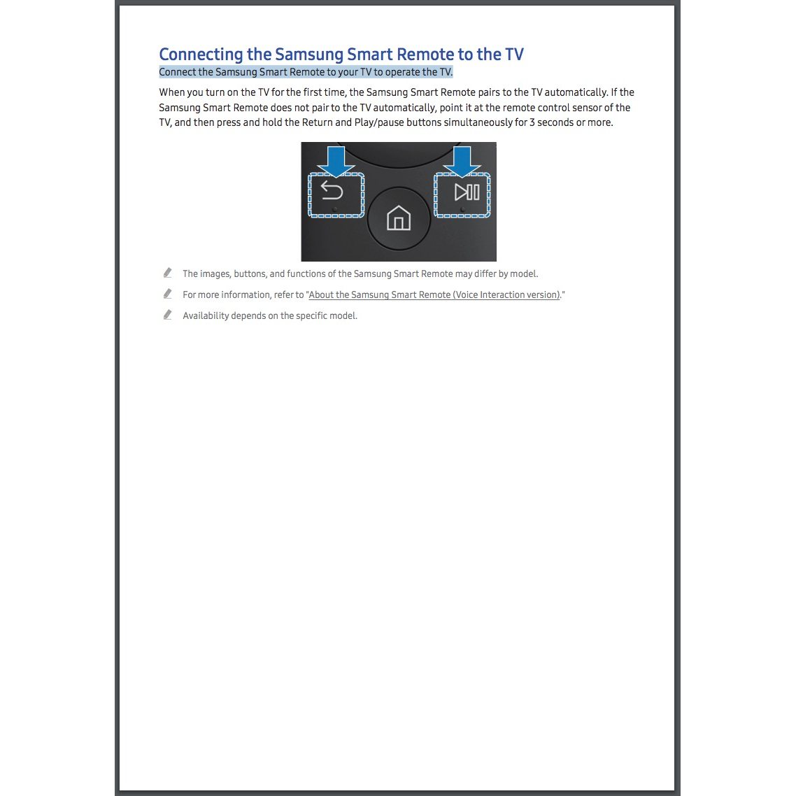 Control remoto infrarrojo para TV Samsung BN5901259E 2016/2017