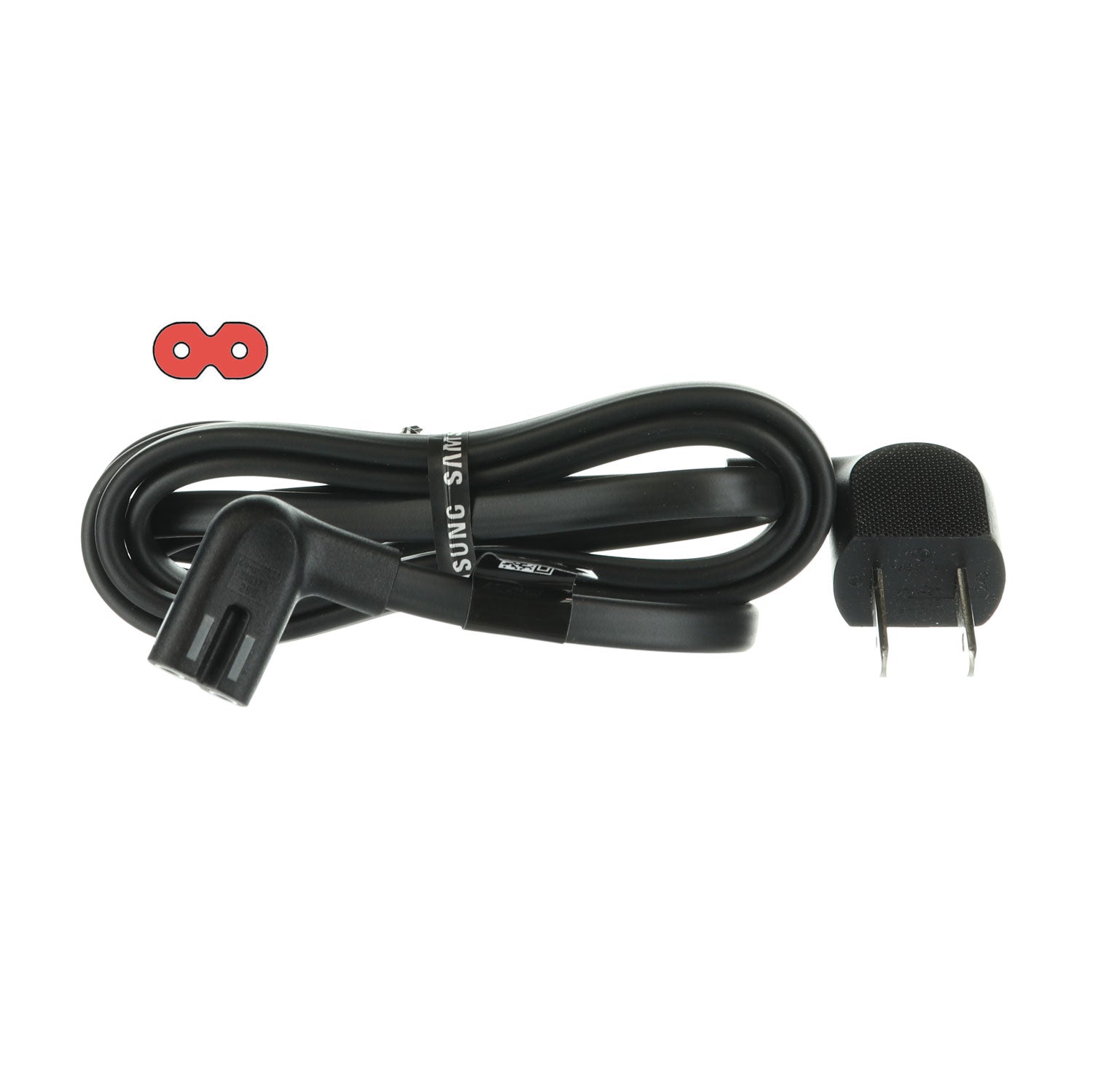 Samsung 3903-001117 CBF Power TV Power Cable (Right Angle Figure-8 C8 Male Connector) – 3903001117 5 Foot