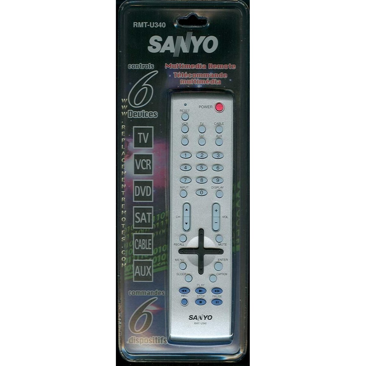 Sanyo RMTU340 Advanced Universal Remote Control