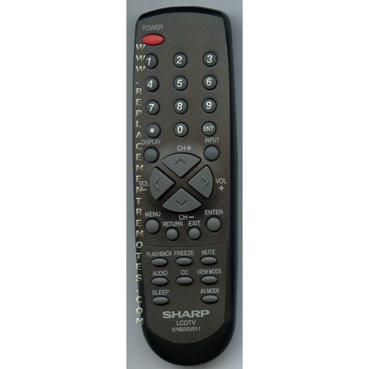 Télécommande pour téléviseur Sharp 076E0SV011