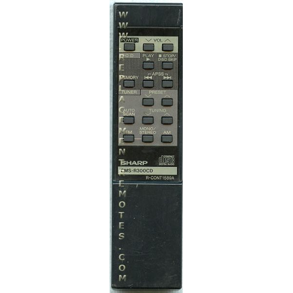 Sharp 92LRCONT1589A Audio Remote Control
