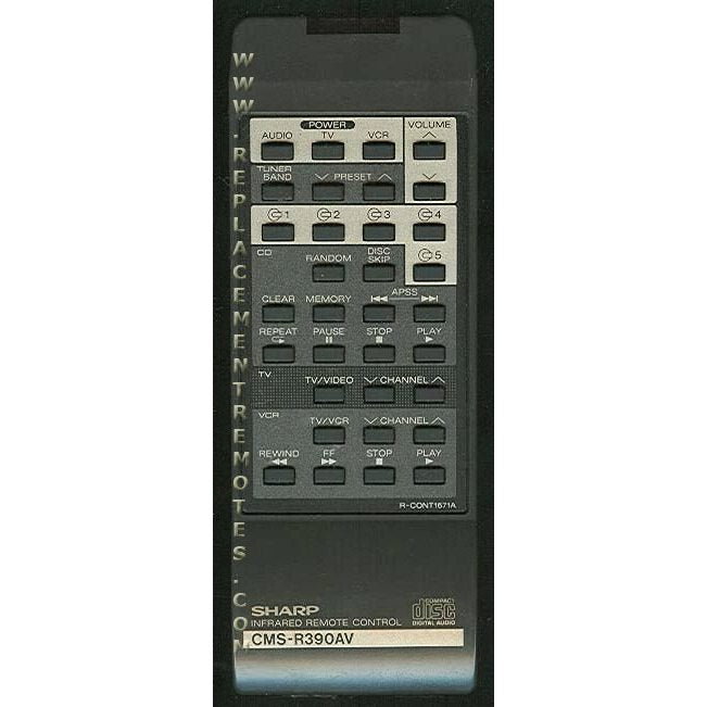 Sharp 92LRCONT1671A CD Remote Control