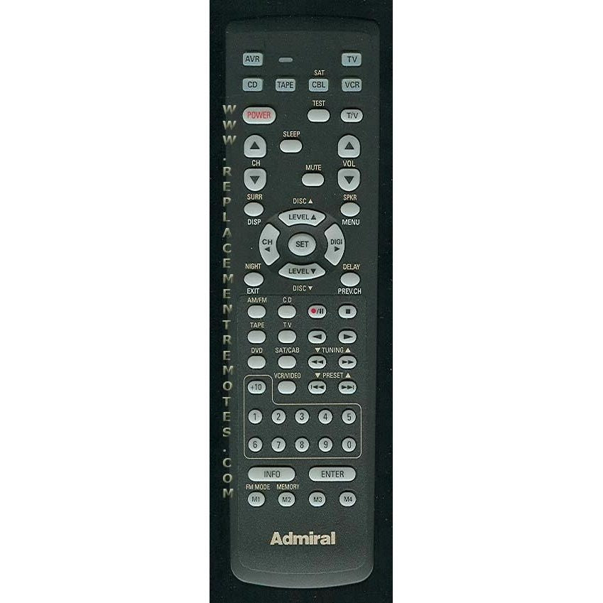 Sharp 990504 Admiral Audio Remote Control