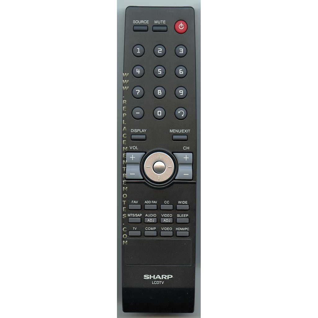 Control remoto para televisor Sharp 9JRR8BD9NESHR