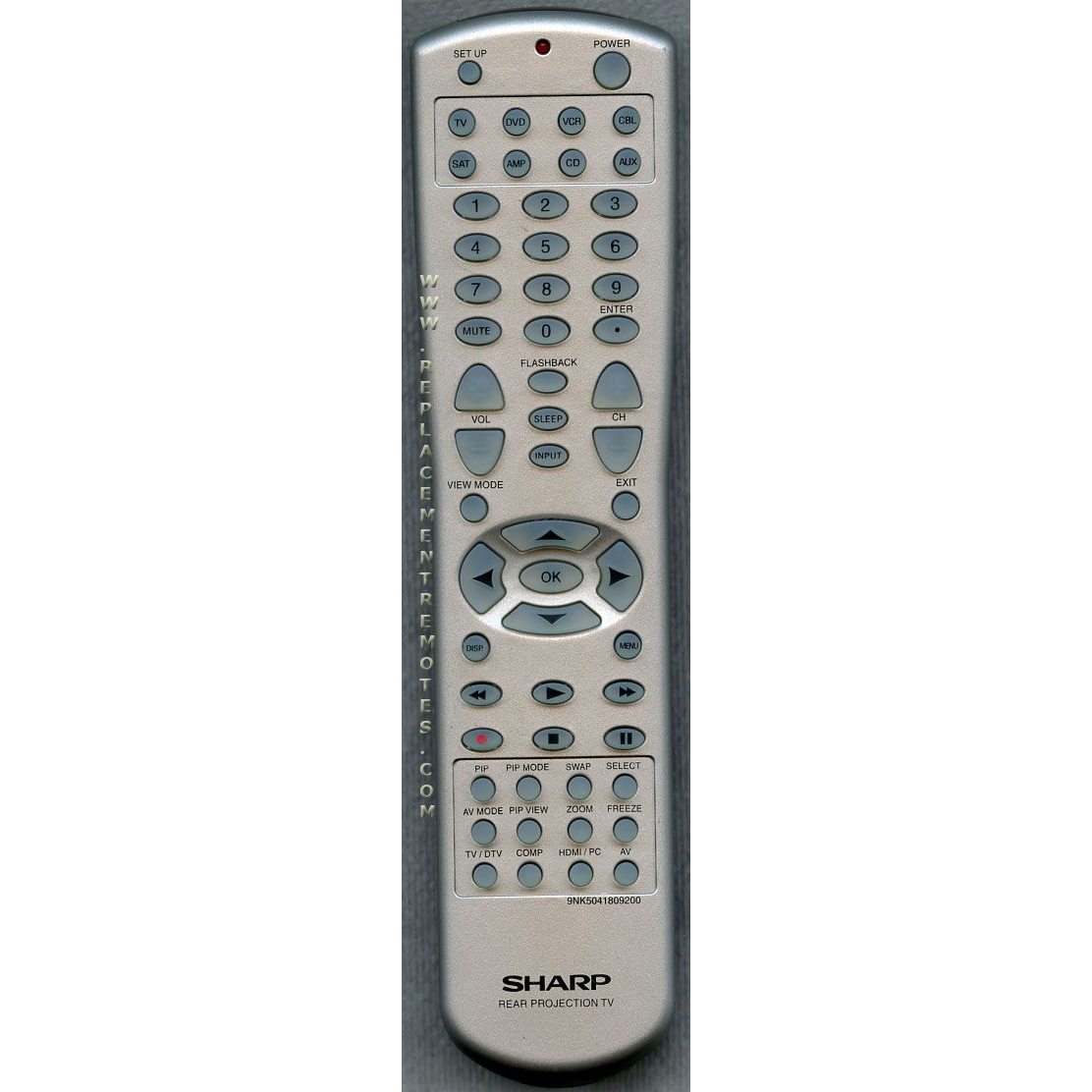Control remoto para televisor Sharp 9nk5041809200