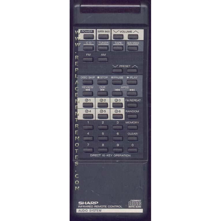 Control remoto de audio Sharp CDC500
