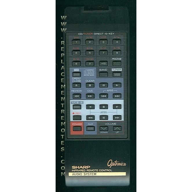 Sharp CDX17 Audio Remote Control