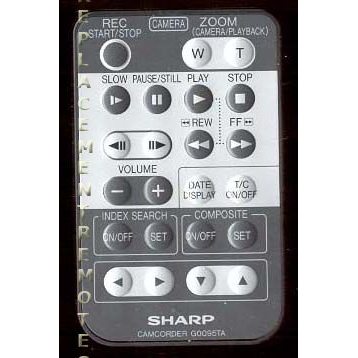 Sharp G0095TA Video Camera Remote Control