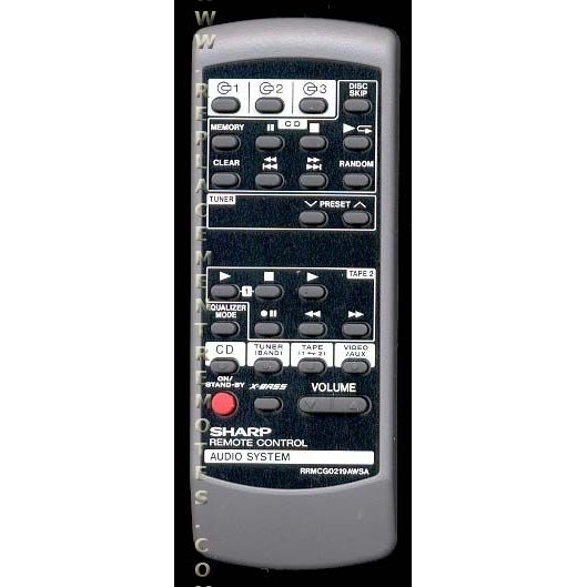Sharp G0219AWSA Audio Remote Control