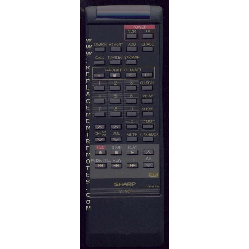 Sharp G0608CESA TV/VCR Remote Control