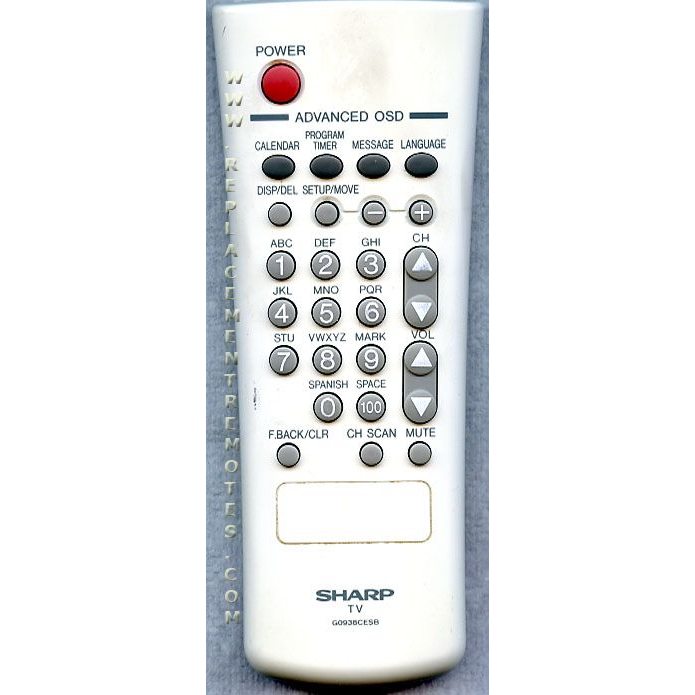 Sharp G0938CESB TV Remote Control