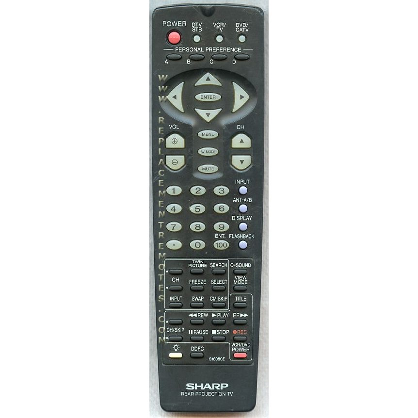 Sharp G1608CE TV Remote Control
