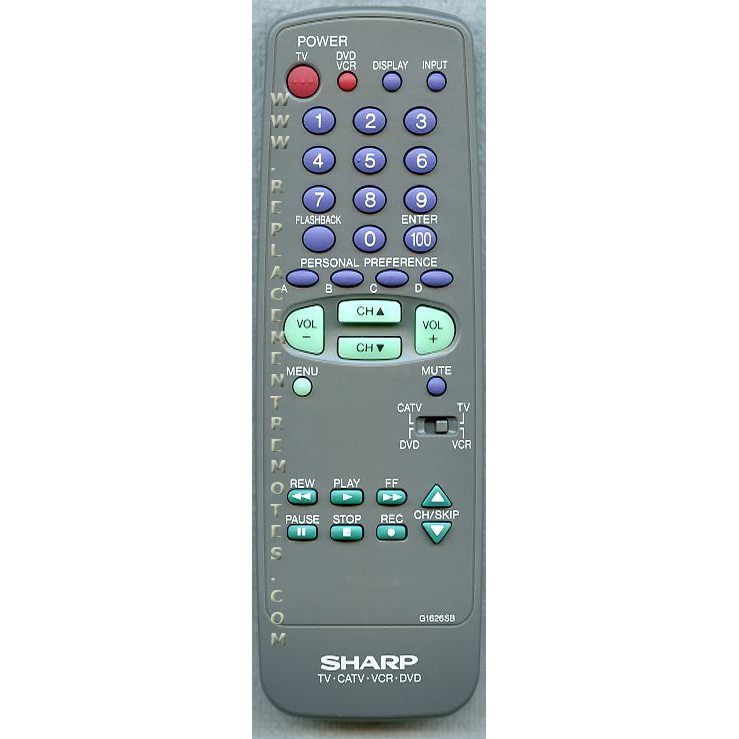 Sharp G1626SB TV Remote Control