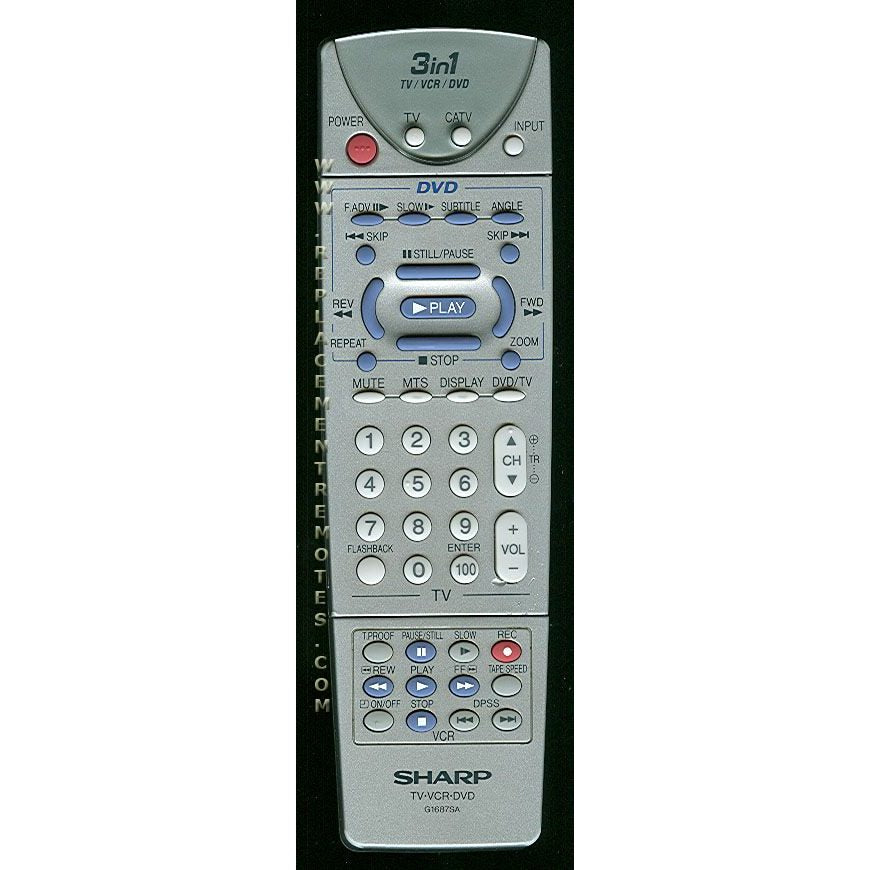 Control remoto para TV/VCR/DVD Sharp G1687SA