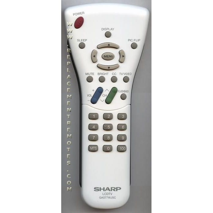 Sharp GA077WJSC TV Remote Control