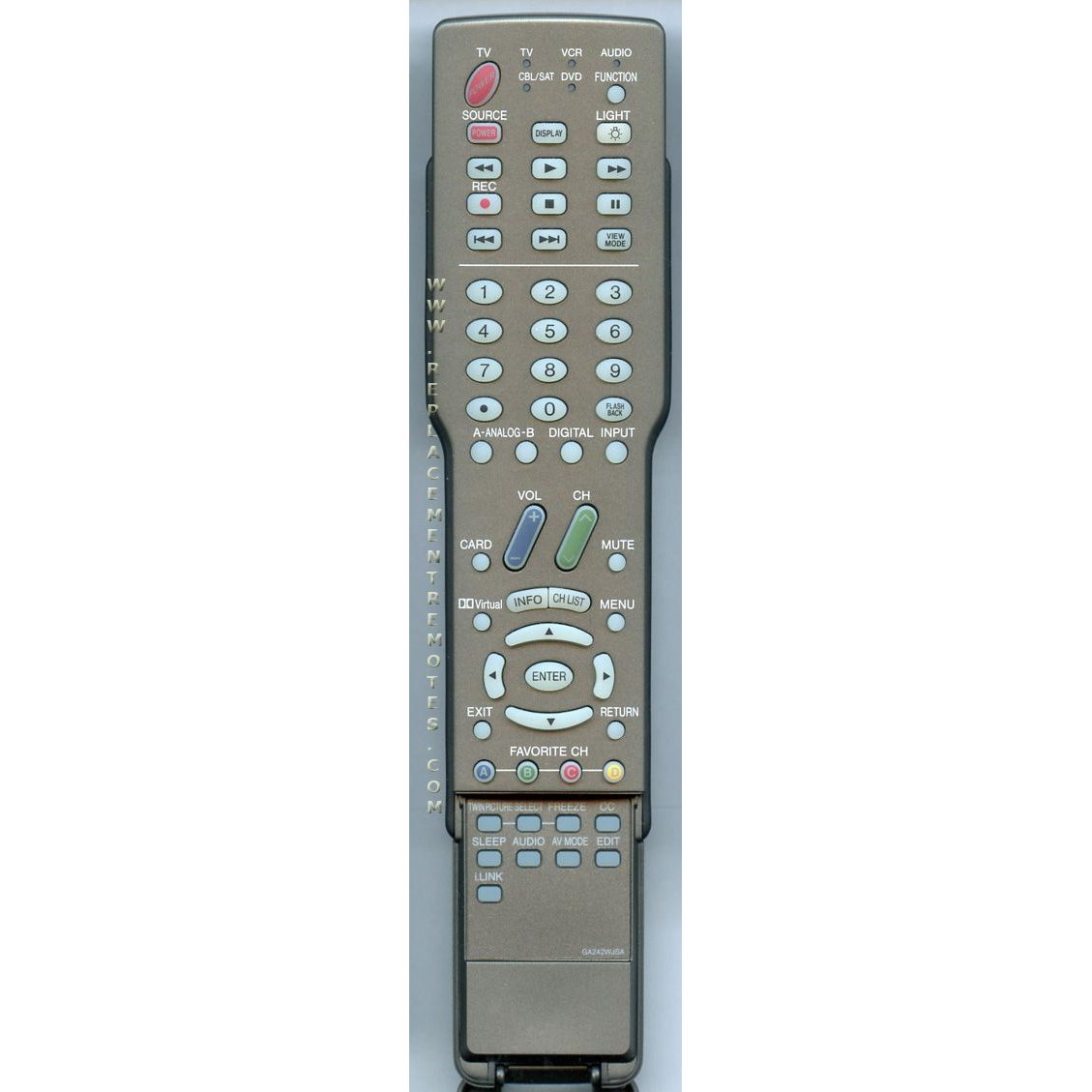 Télécommande pour téléviseur Sharp GA242WJSA