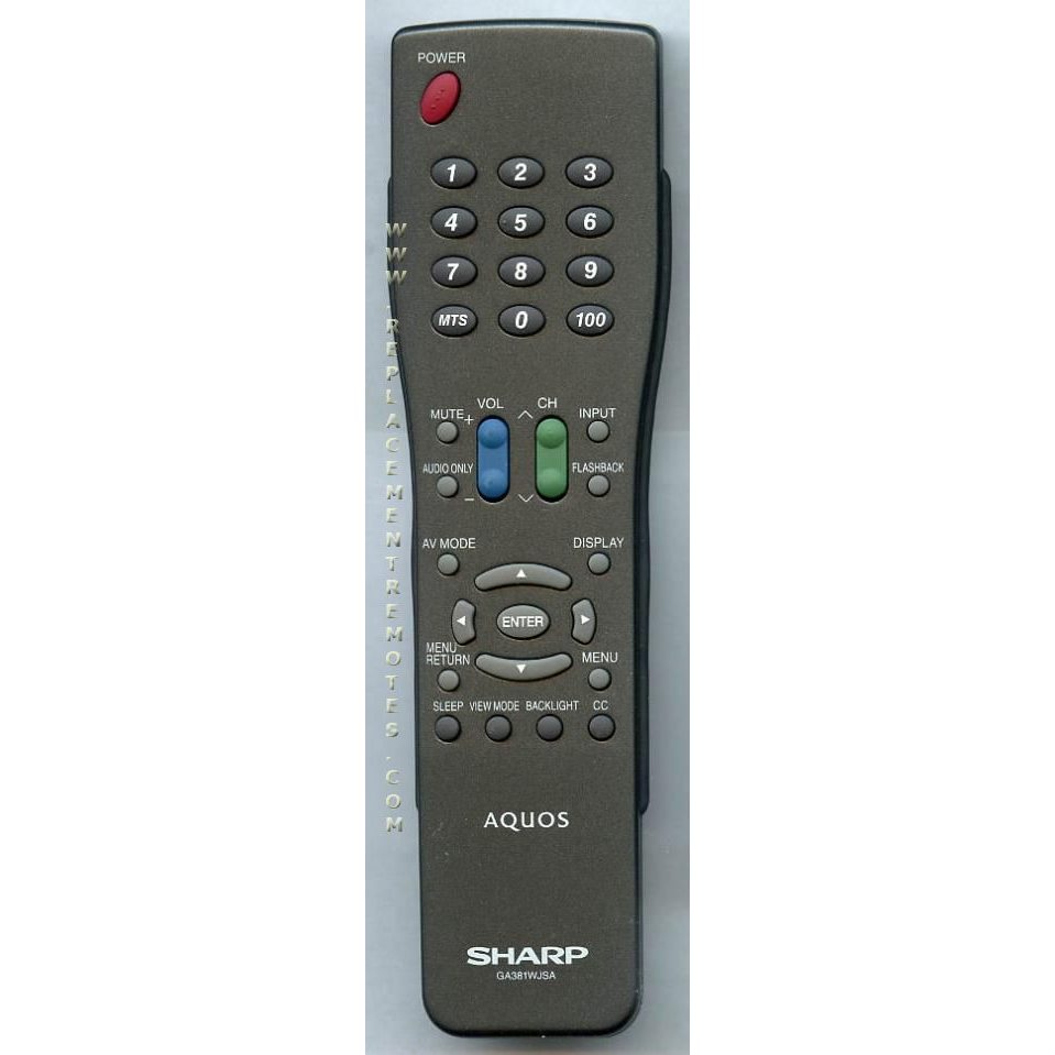 Télécommande pour téléviseur Sharp GA381WJSA