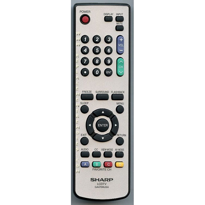 Télécommande pour téléviseur Sharp GA470WJSA