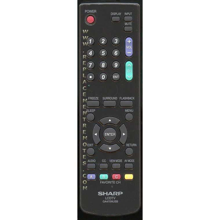 Télécommande pour téléviseur Sharp GA470WJSB