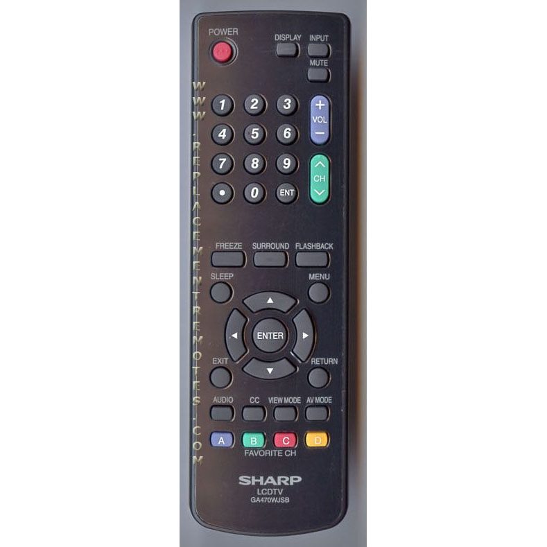 Télécommande pour téléviseur Sharp GA470WJSB