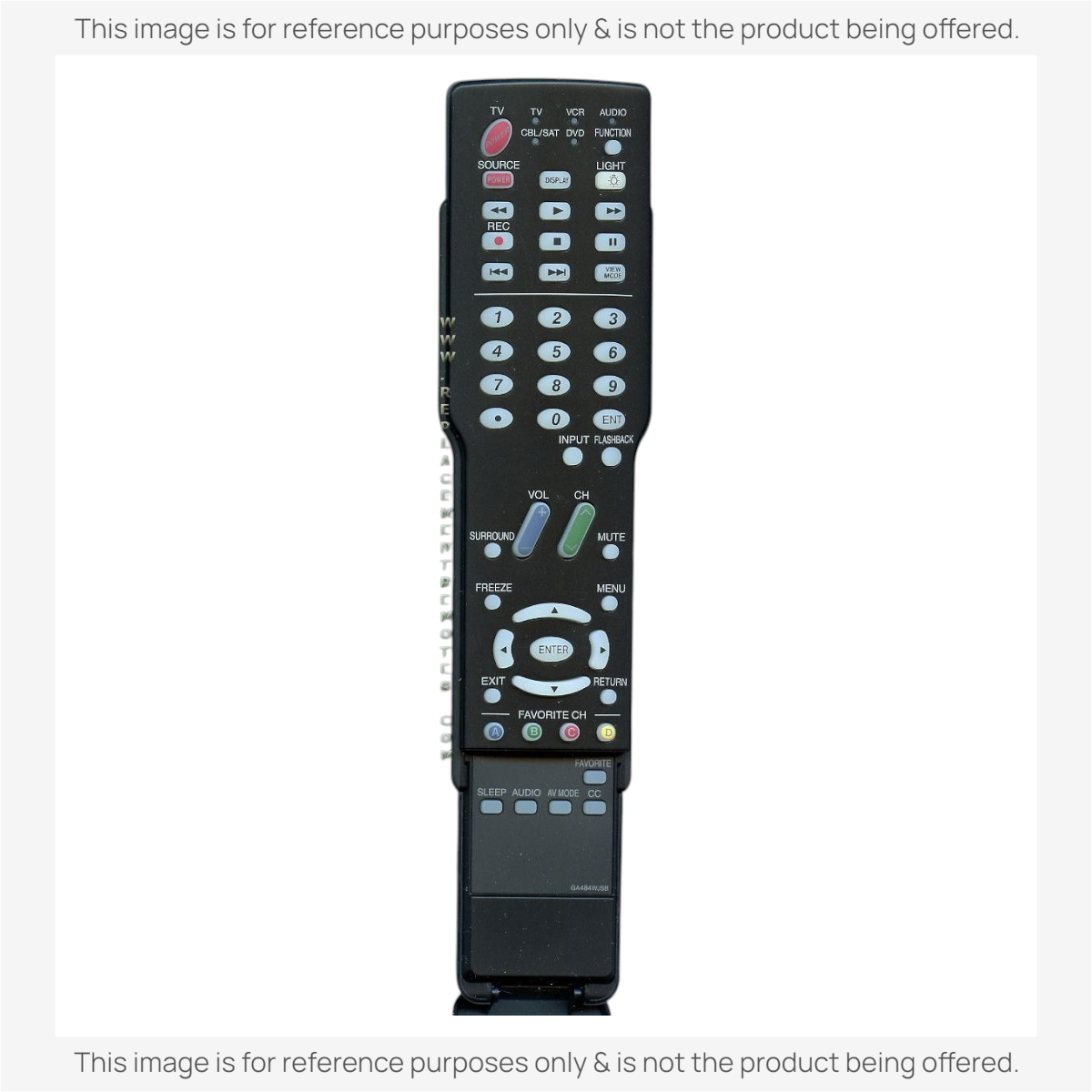Anderic replacement remote control for Sharp TVs featuring a black keypad with volume, channel, and menu navigation.