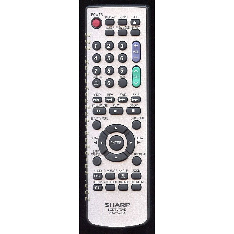 Control remoto para TV/DVD Sharp GA497WJSA