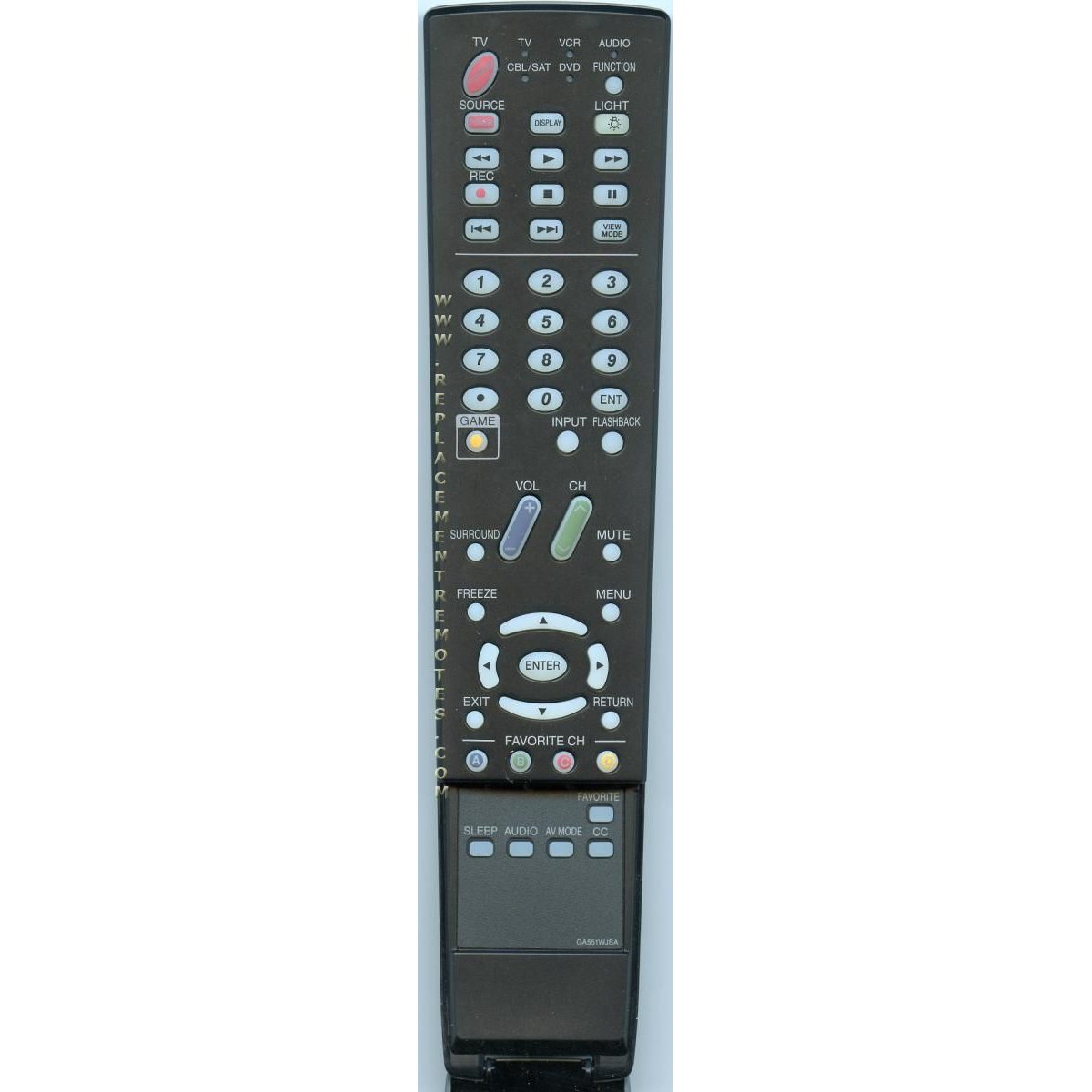 Télécommande pour téléviseur Sharp GA551WJSA