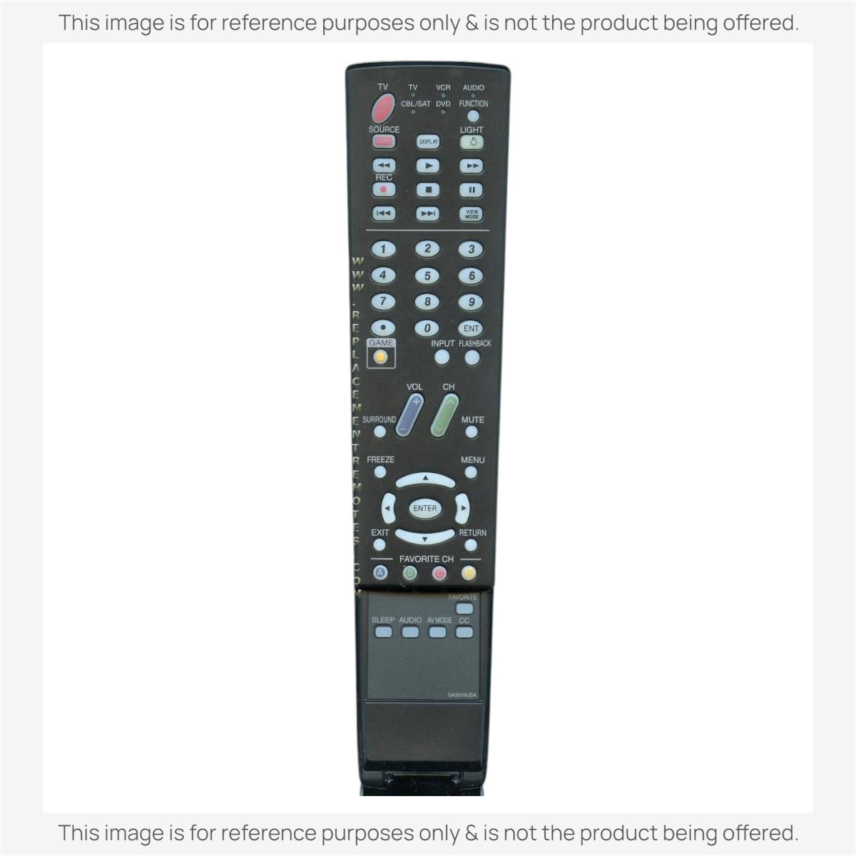 Anderic replacement remote control for Sharp AQUOS TVs, featuring a black keypad with dedicated function buttons.