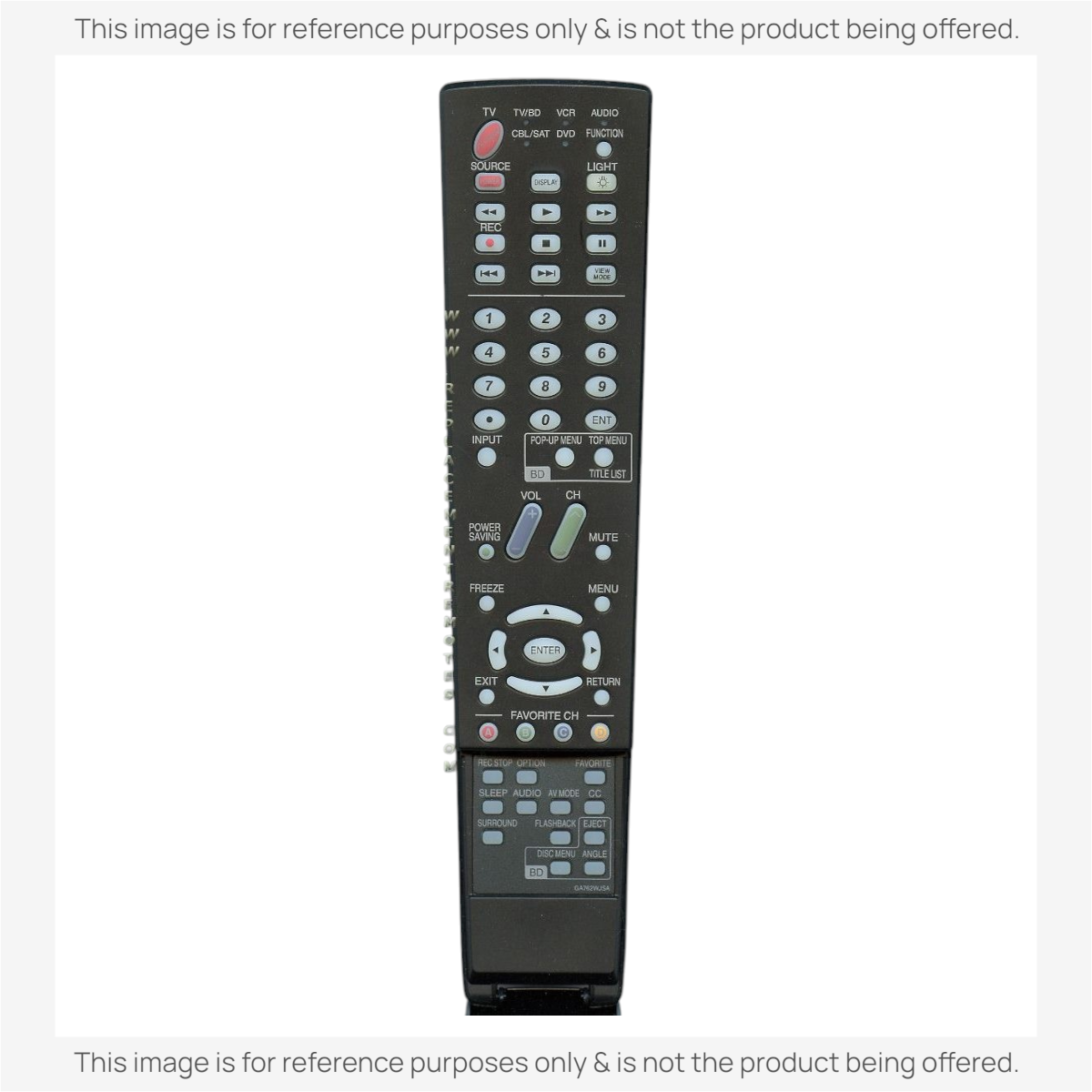 Anderic black replacement remote control for Sharp TVs with a full numeric keypad and dedicated function buttons.