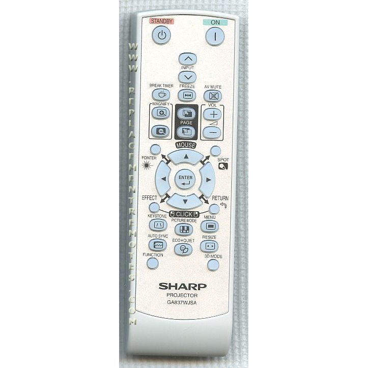Control remoto del proyector Sharp GA837WJSA