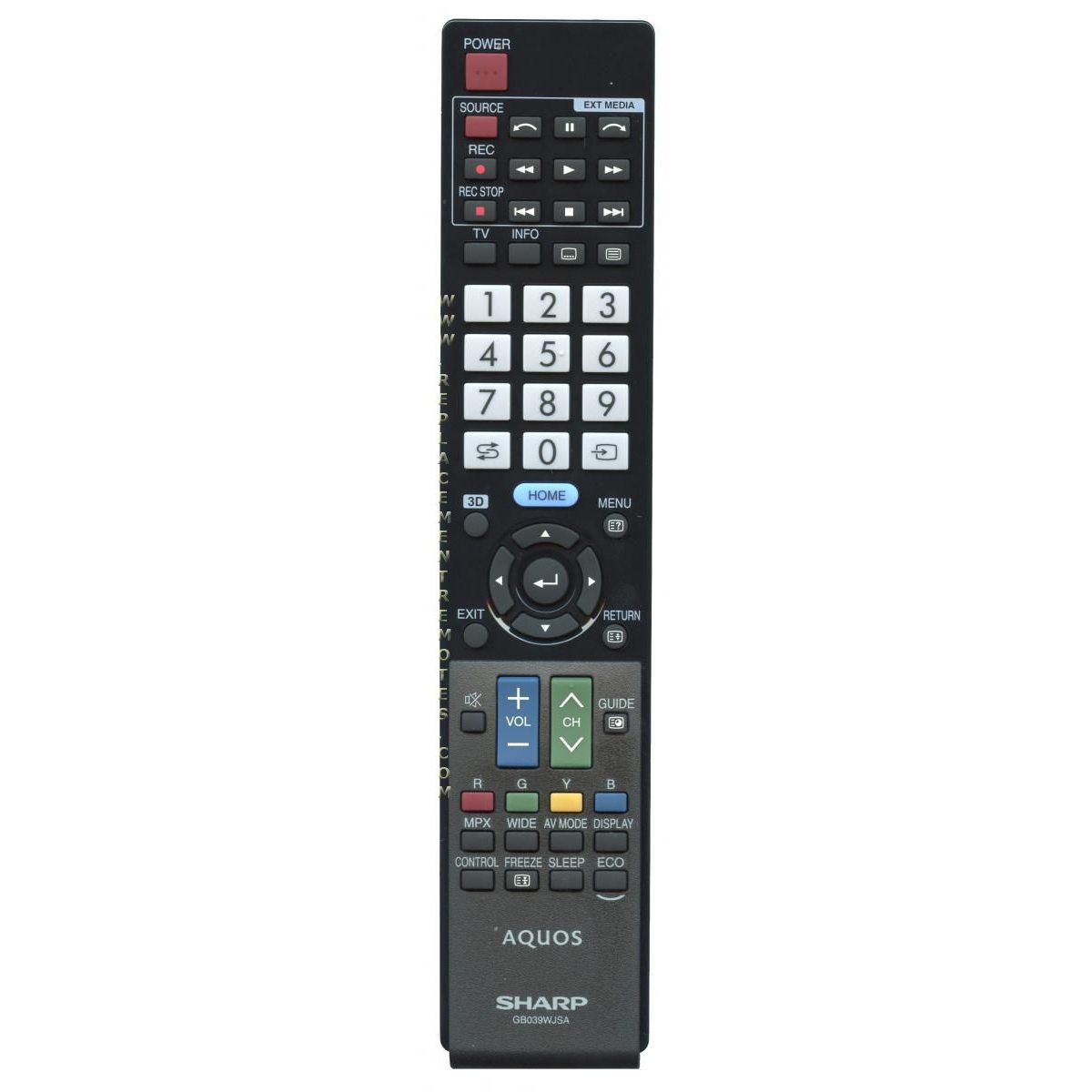 Control remoto para TV Sharp GB039WJSA